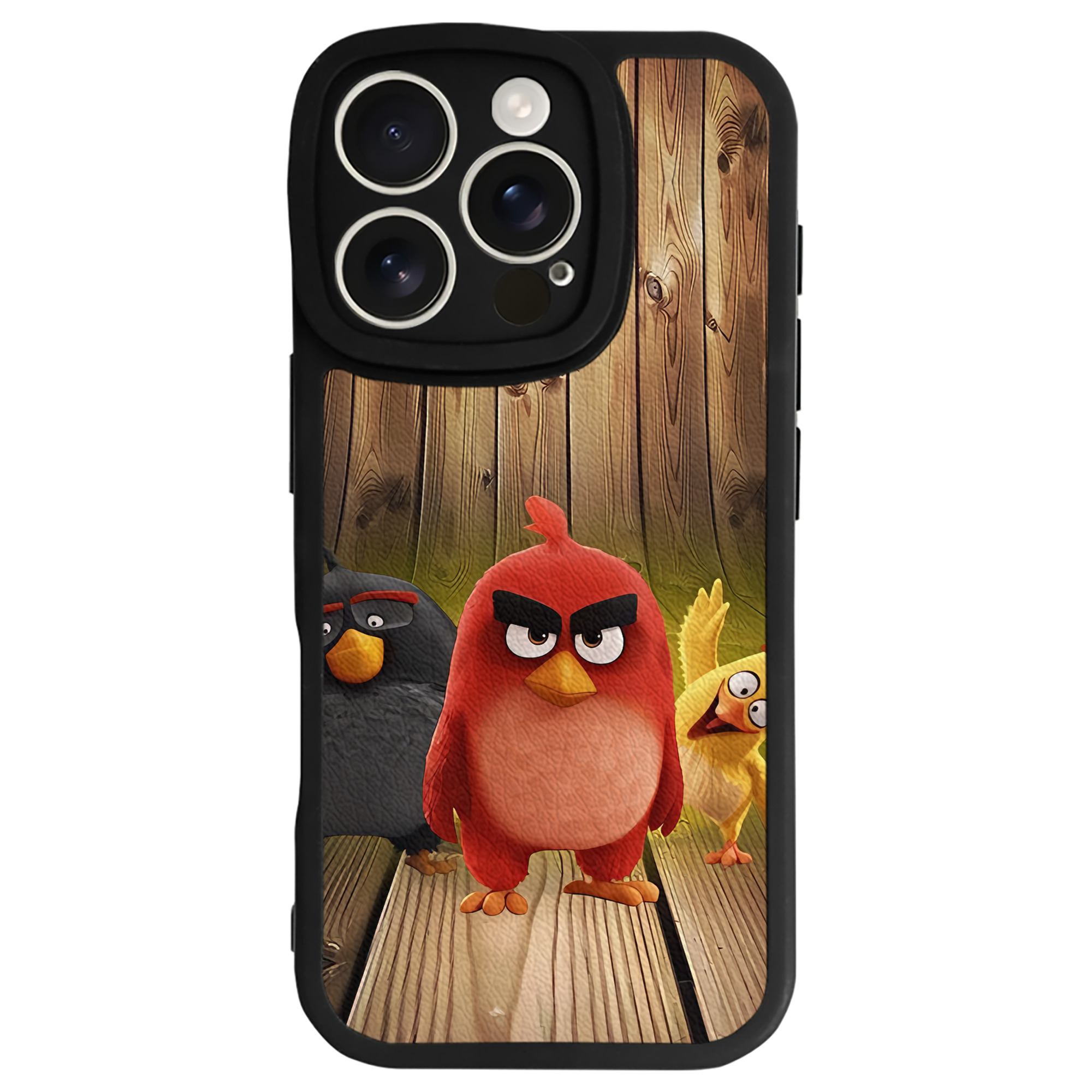 （画像用） Angry Birds アングリーバード 【iPhone 16シリーズ対応】シリコンスマホケース（レザー調） 材質：シリコン